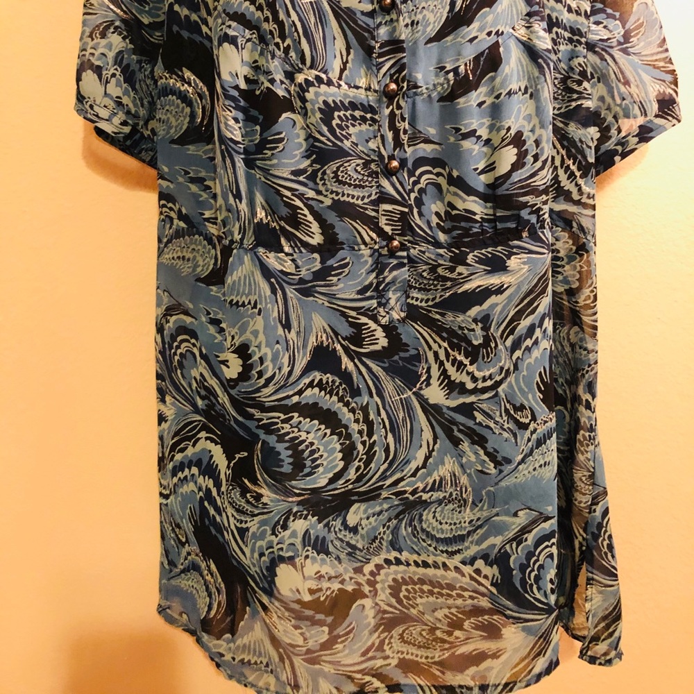 Lane Bryant Patterned Blouse - Picture 4 of 6